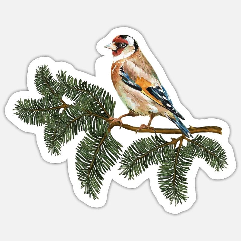 Bunter Vogel Sticker Größe S (10 x 10 cm)