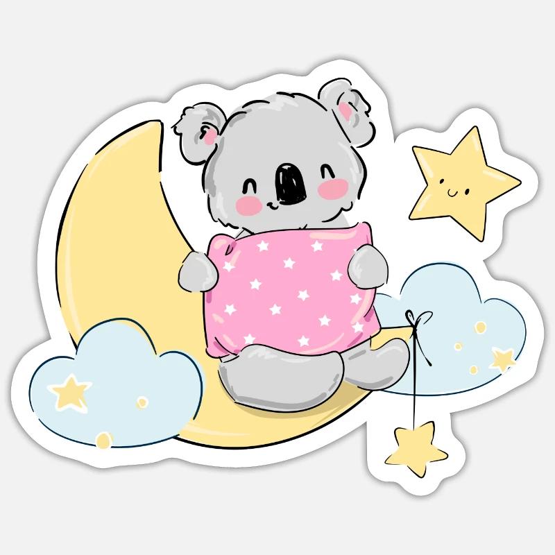 Koala Blue Olivia - Sticker Größe S (10 x 10 cm) - Mattweiß