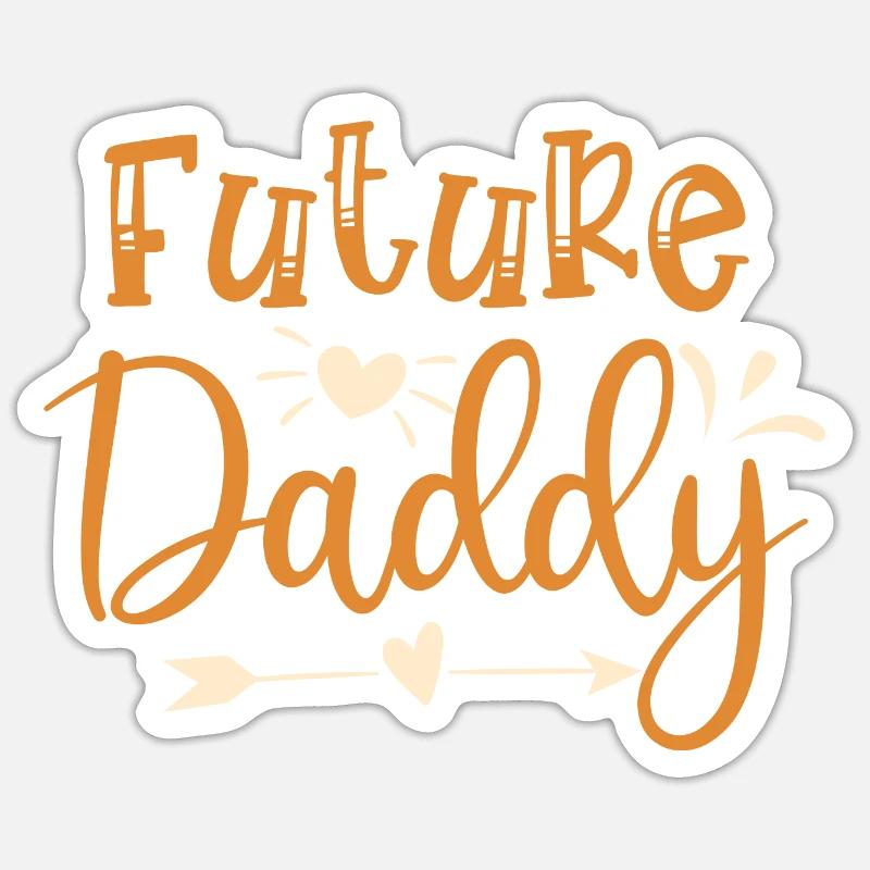 Futuro papà - Sticker formato S (10 x 10 cm) - bianco opaco