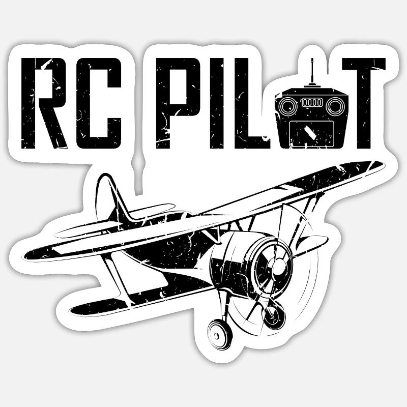 Aéronef télécommandé volant pilote rc Sticker taille S (10 x 10 cm)