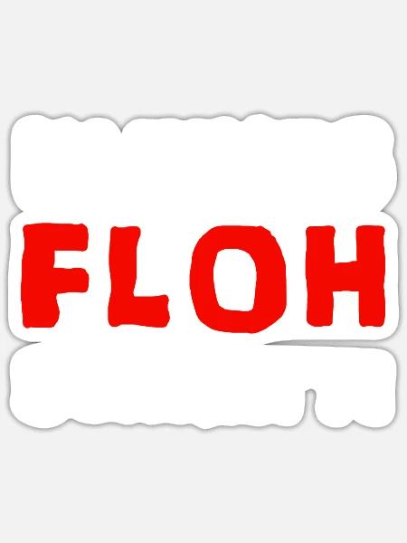 Kleines Floh Schratti Edition - Sticker Größe S (10 x 10 cm) - Mattweiß