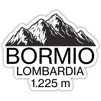 Bormio-Logo - Sticker Größe S (10 x 10 cm) - Mattweiß - Vorne