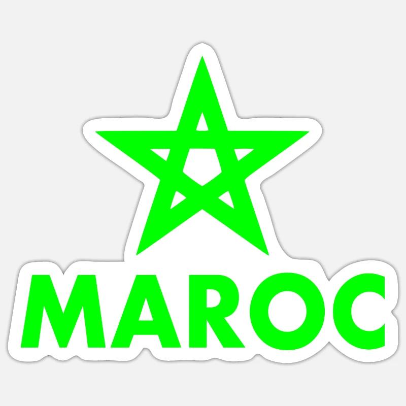 Marokko - Sticker Größe S (10 x 10 cm) - Mattweiß
