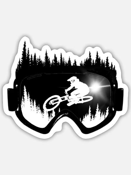 MTB Lifestyle - downhill goggles - Sticker Größe S (10 x 10 cm) - Mattweiß