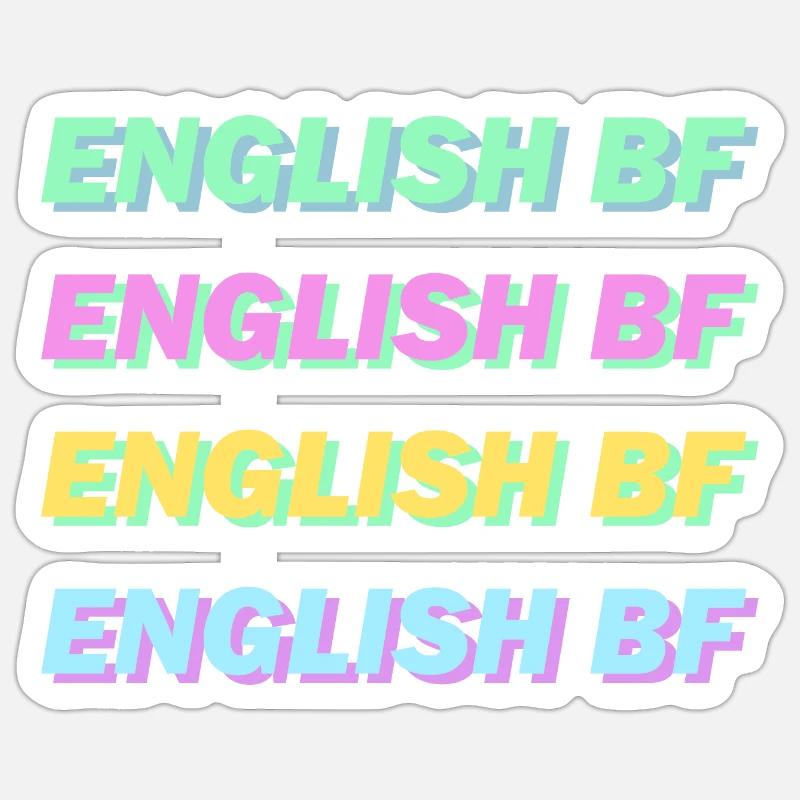 Englisch BF Sticker Größe S (10 x 10 cm)