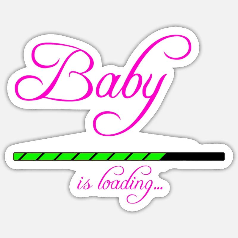 Baby is loading Sticker Größe S (10 x 10 cm)