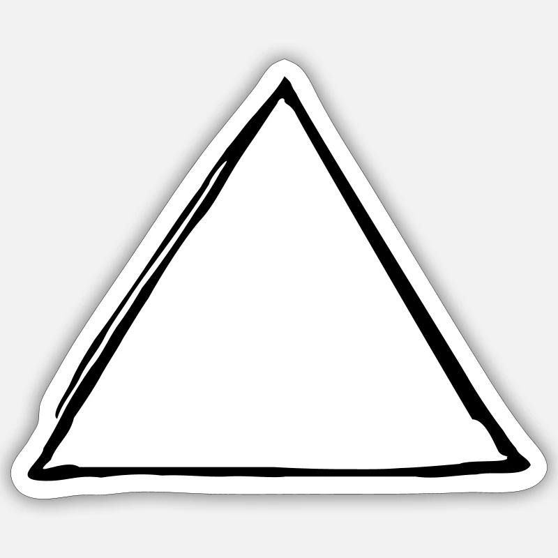 Hand-drawn triangle (1C) Sticker size S (10 x 10 cm)