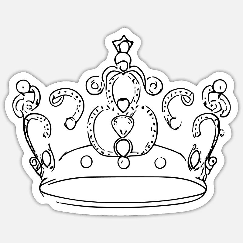 Crown King Queen Emperor Majesty Vector 12 Sticker size S (10 x 10 cm)