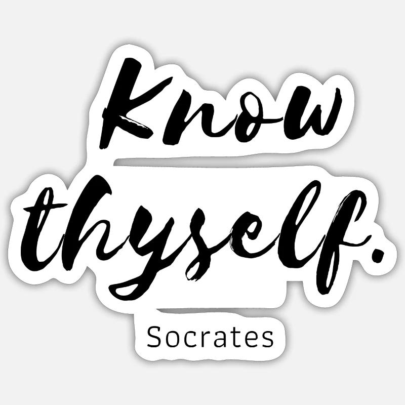 Know thyself Socrates Sticker size S (10 x 10 cm)