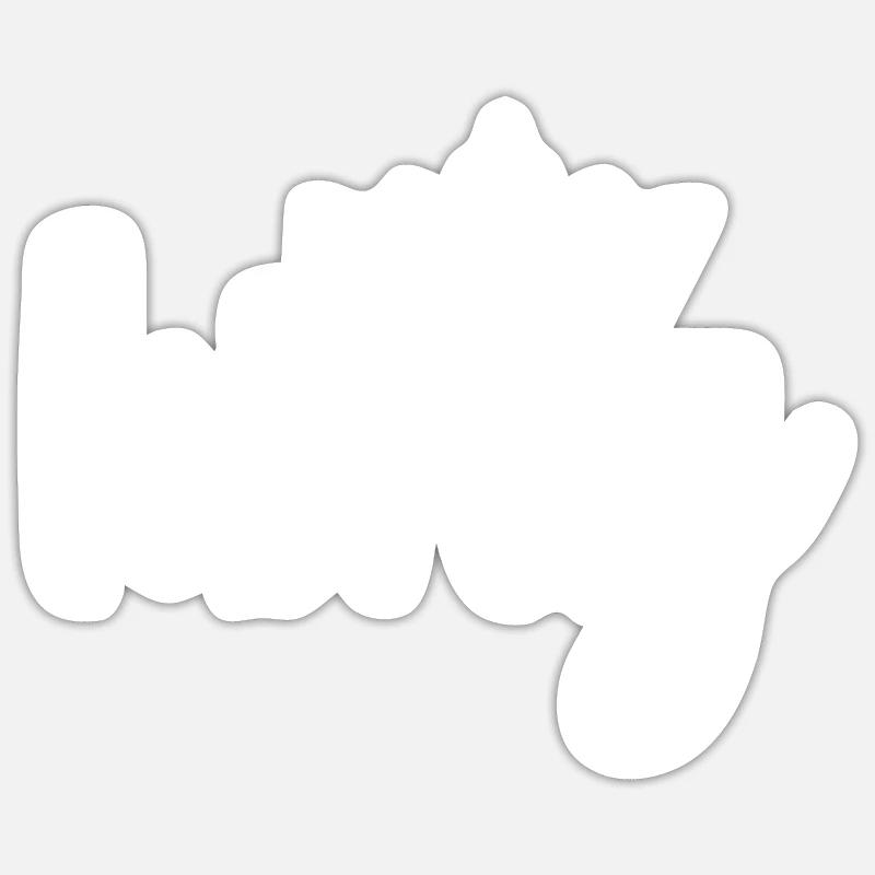 Roi - Sticker taille S (10 x 10 cm) - blanc mat