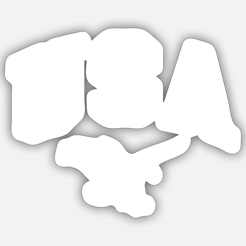 États-Unis - Sticker taille S (10 x 10 cm) - blanc mat