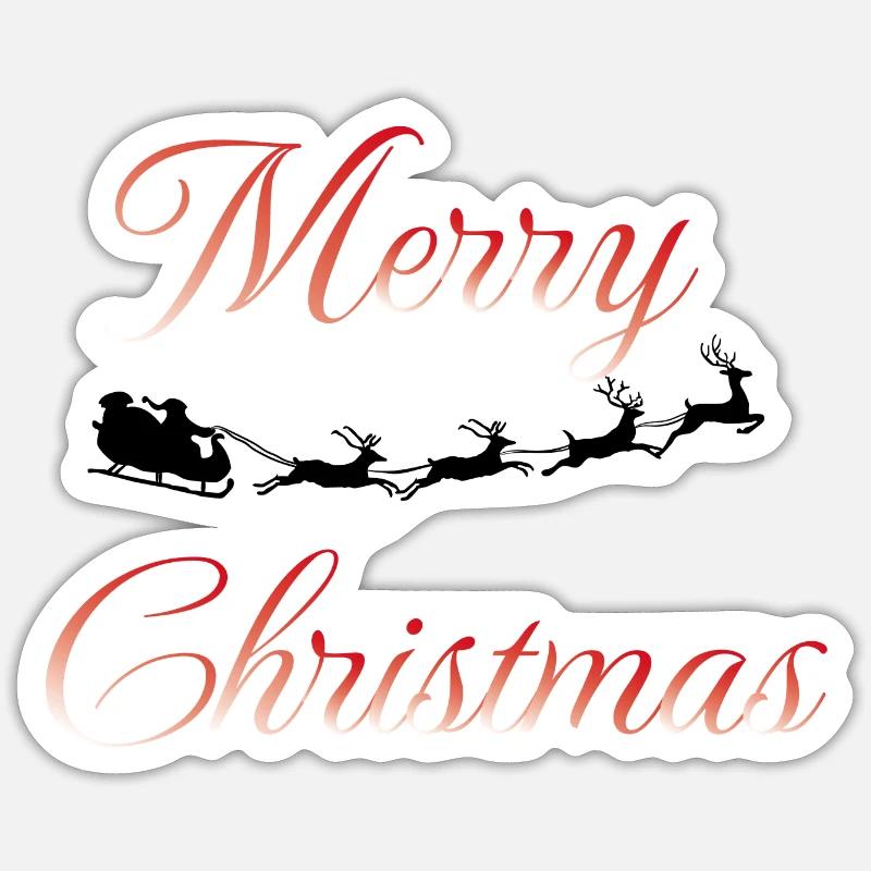 Joyeuses Fêtes - Sticker taille S (10 x 10 cm) - blanc mat