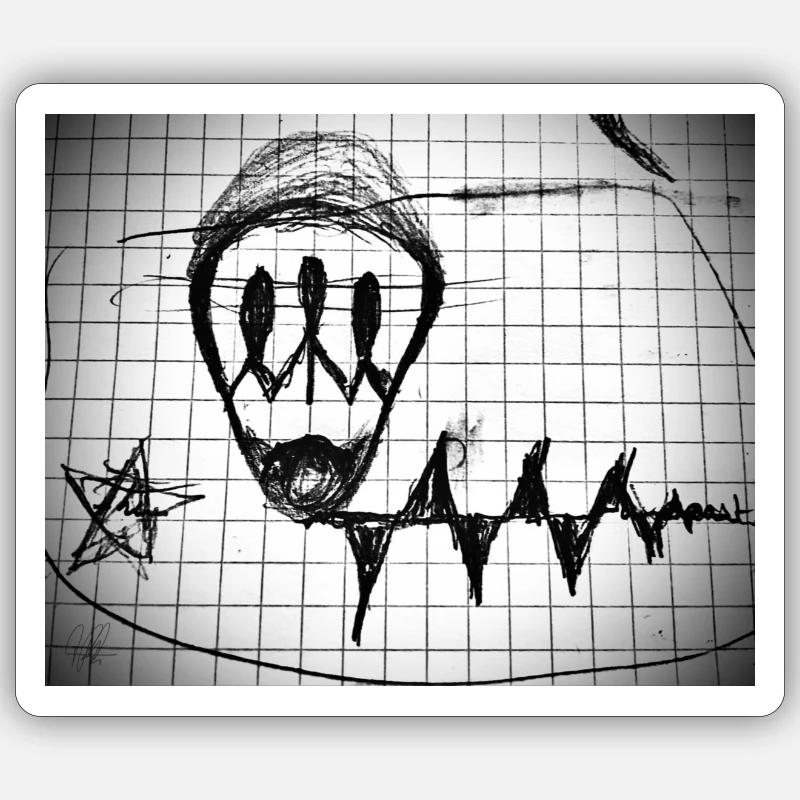The time - Sticker size S (10 x 10 cm) - white matte