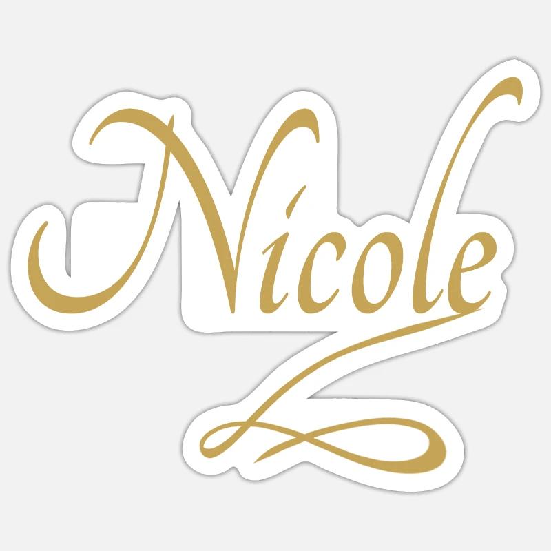 Nicole - Sticker size S (10 x 10 cm) - white matte