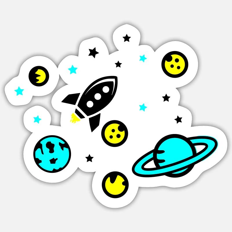Universe - Sticker size S (10 x 10 cm) - white matte