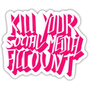 Social media suckz - Sticker size S (10 x 10 cm) - white matte - Front