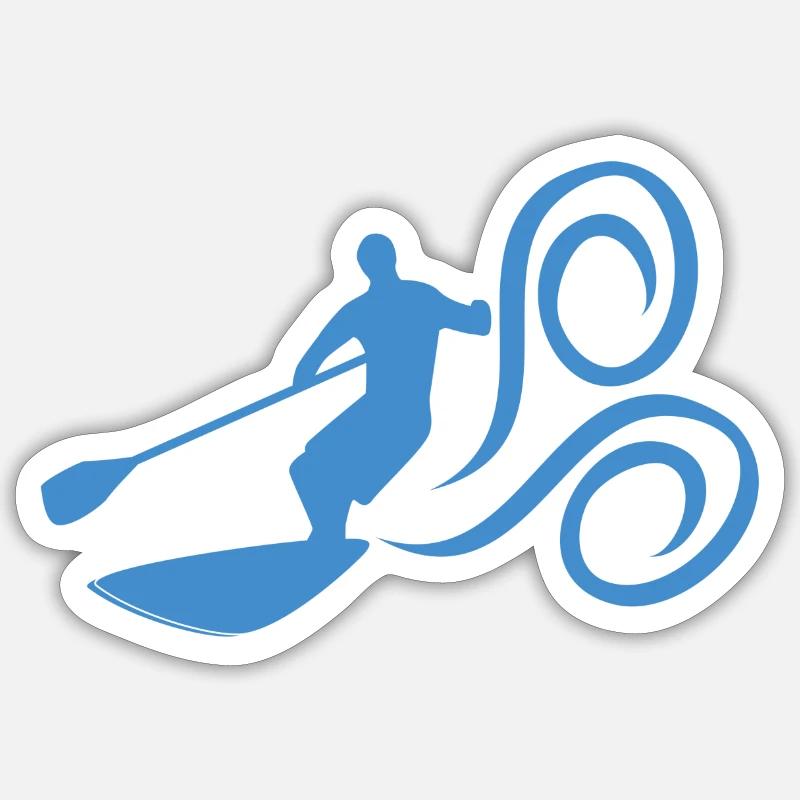 Paddle Surf - Sticker size S (10 x 10 cm) - white matte