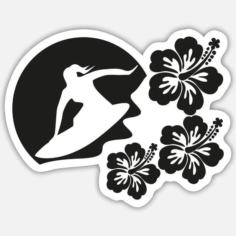 Surfeuse Sticker taille S (10 x 10 cm)