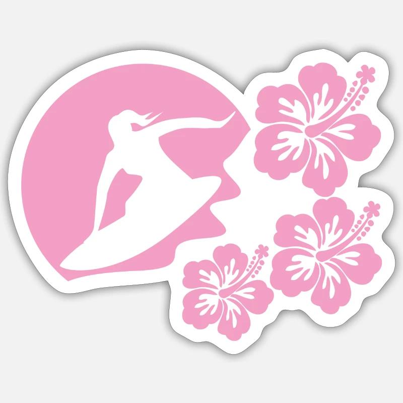 Surfeuse Sticker taille S (10 x 10 cm)