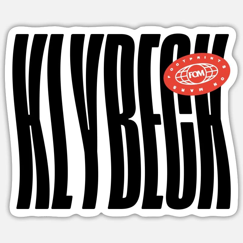 Klybeck Basel - Sticker Größe S (10 x 10 cm) - Mattweiß