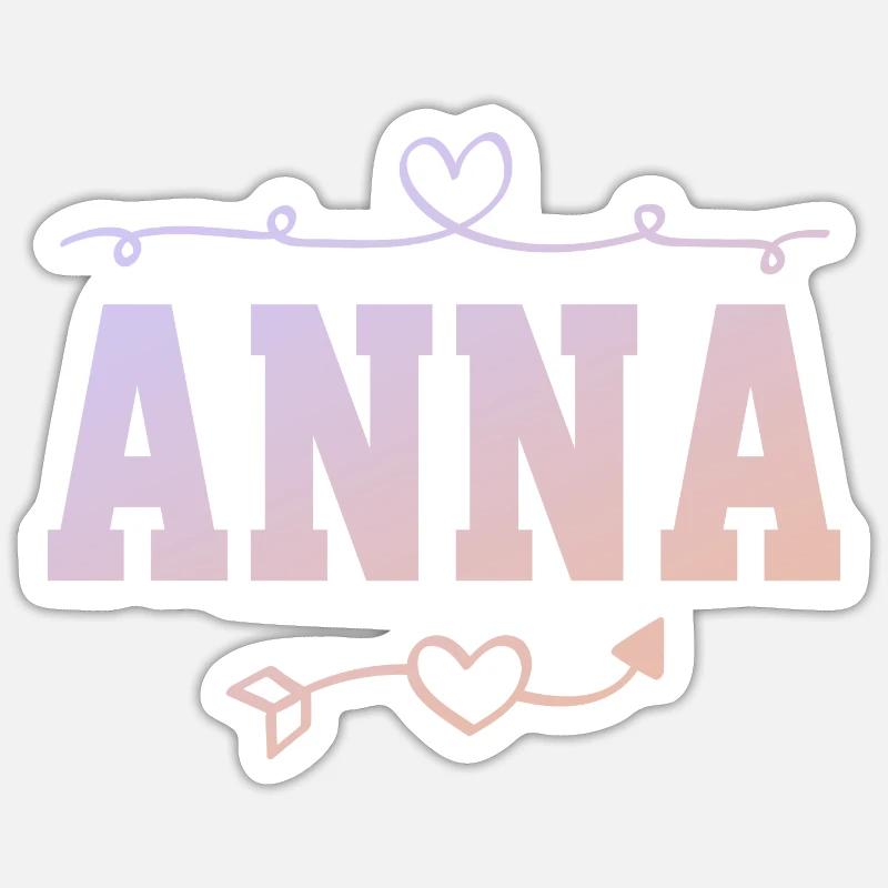 Anna - Sticker size S (10 x 10 cm) - white matte