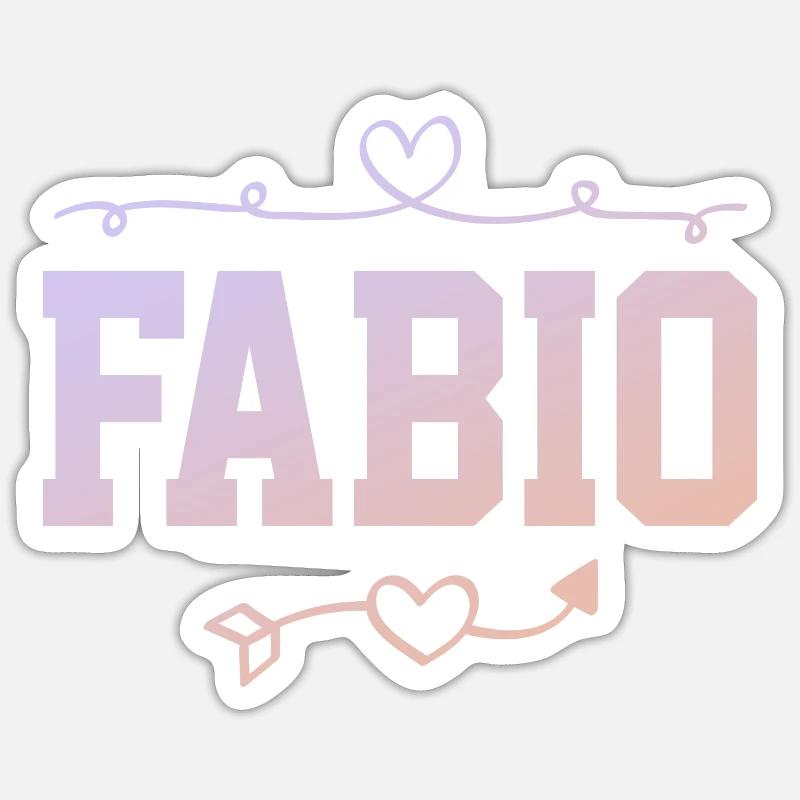 Fabio - Sticker Größe S (10 x 10 cm) - Mattweiß