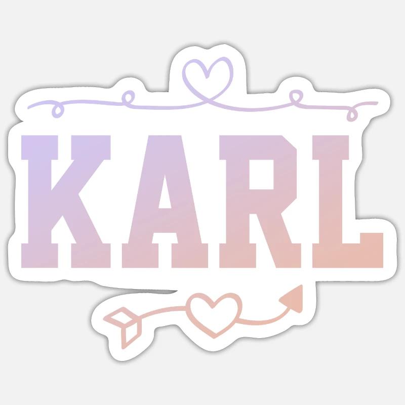 Karl - Sticker taille S (10 x 10 cm) - blanc mat