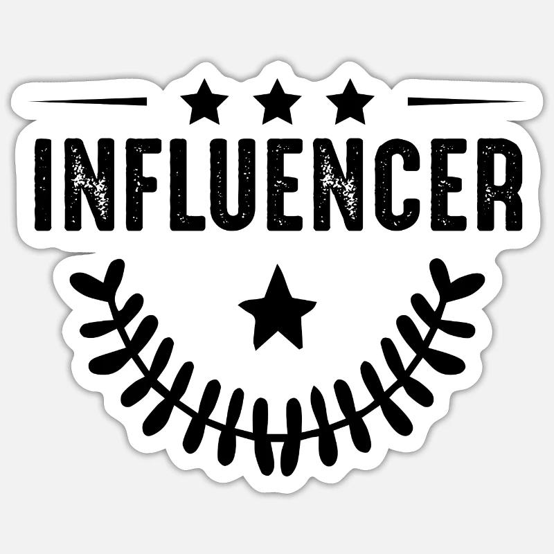 Profession d’influenceur Sticker taille S (10 x 10 cm)