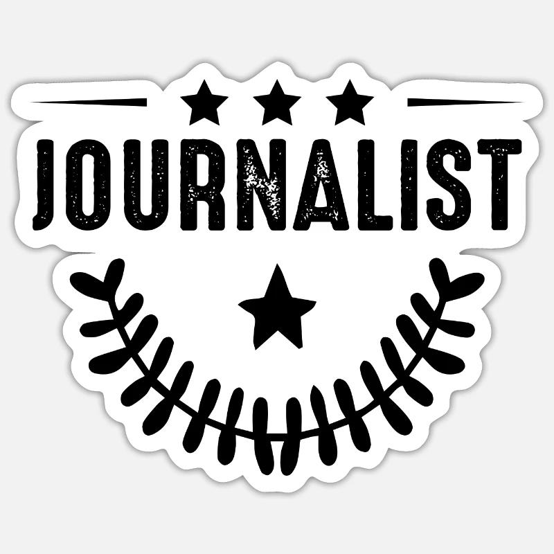 Journalist profession - Sticker size S (10 x 10 cm) - white matte