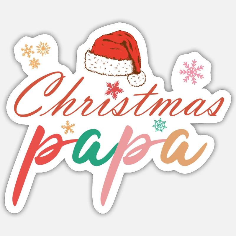 Papa de Noël Papa de Noël Sticker taille S (10 x 10 cm)