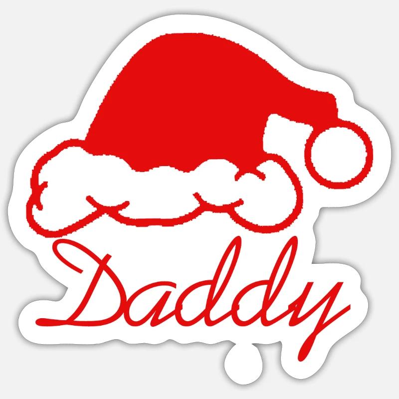 daddy - Sticker Größe S (10 x 10 cm) - Mattweiß