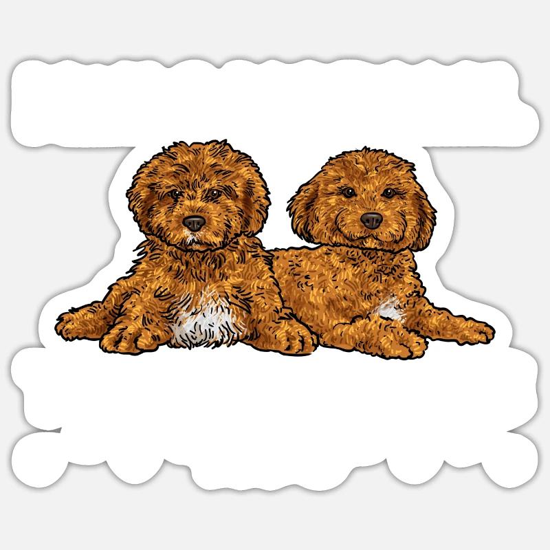 Cavapoo Cavoodle Capoodle Chien Sticker taille S (10 x 10 cm)