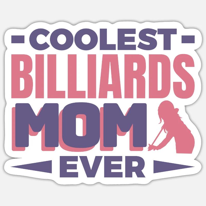 Mère de billard - Sticker taille S (10 x 10 cm) - blanc mat