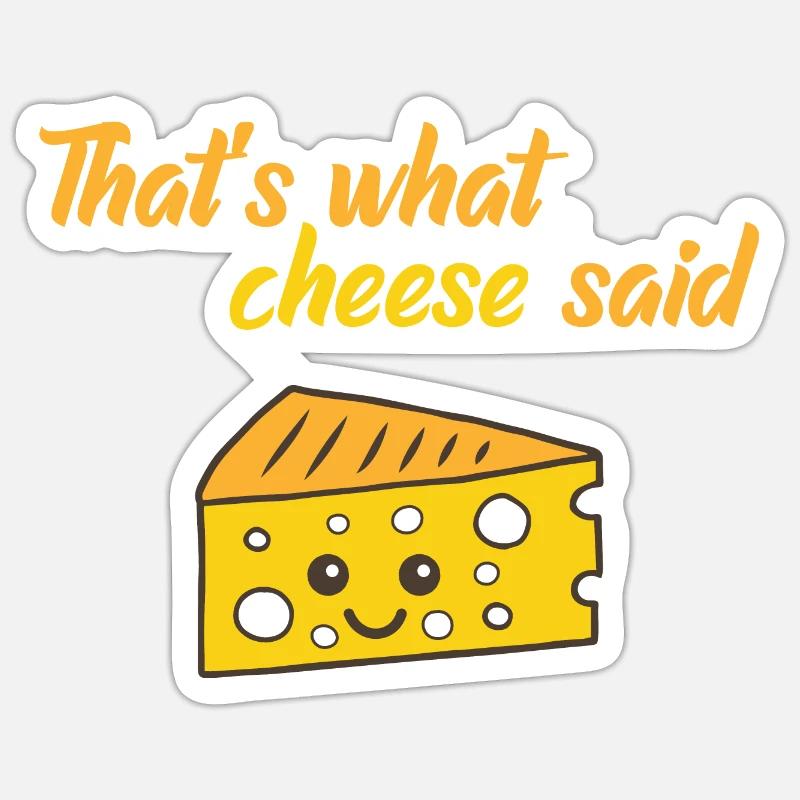 C’est drôle ce que Cheese a dit - Sticker taille S (10 x 10 cm) - blanc mat