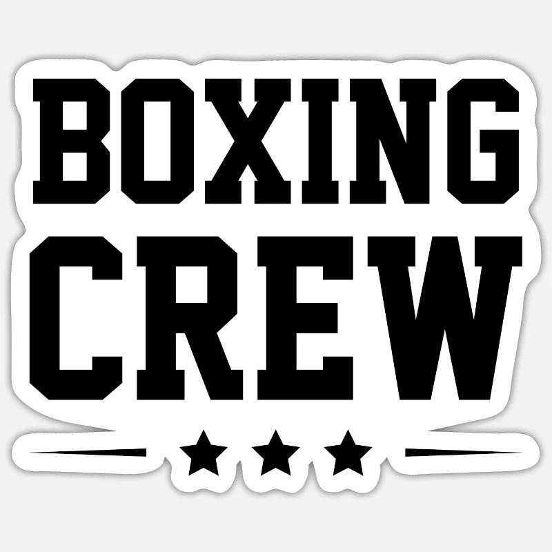 Équipe de boxe - Sticker taille S (10 x 10 cm) - blanc mat