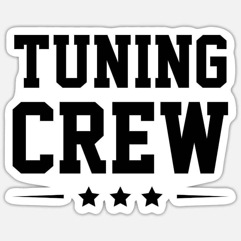 Tuning Crew - Sticker size S (10 x 10 cm) - white matte