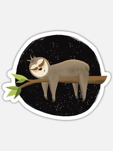 Ich kann nicht, ich bin faul - faul - Sticker Größe S (10 x 10 cm) - Mattweiß