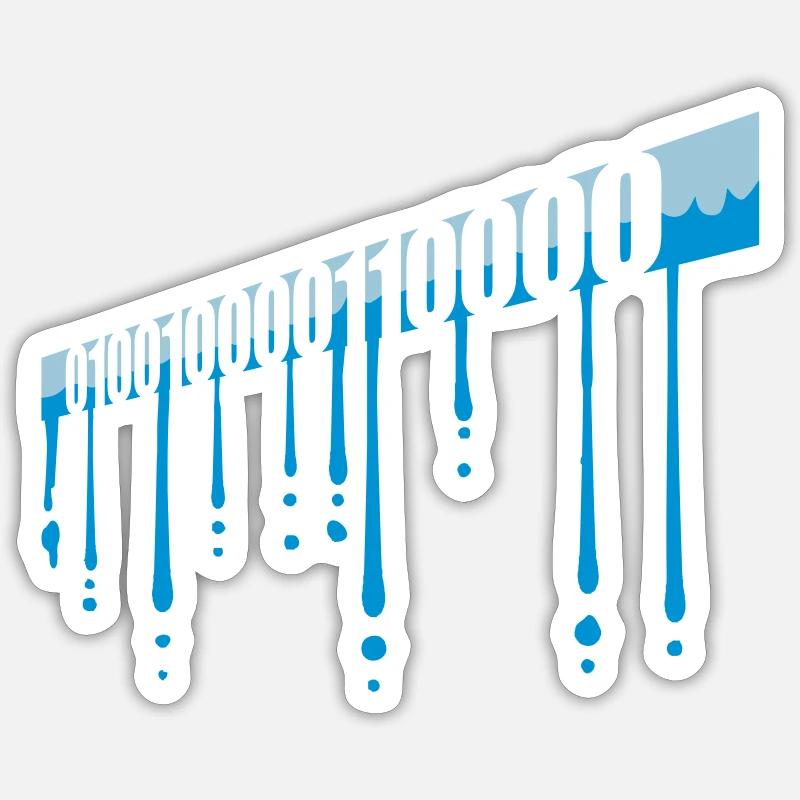 Langage de programme de code binaire Sticker taille S (10 x 10 cm)