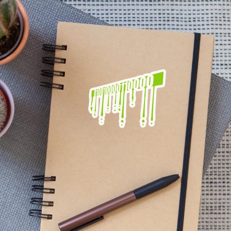 Binär Code Programm Sprache Sticker Größe S (10 x 10 cm)