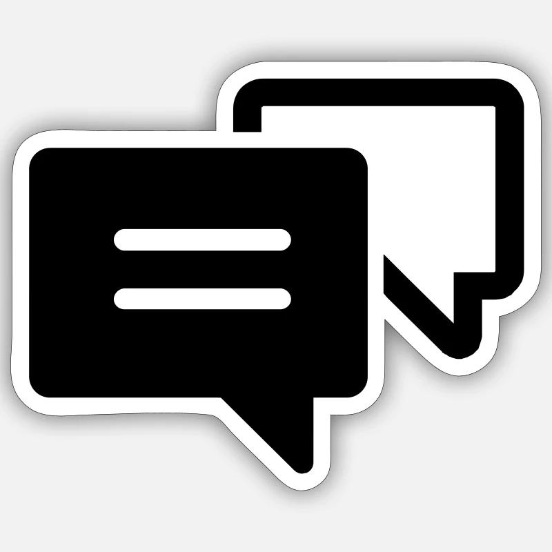 Chat Text Messages Write Icon Symbol Character Sticker size S (10 x 10 cm)