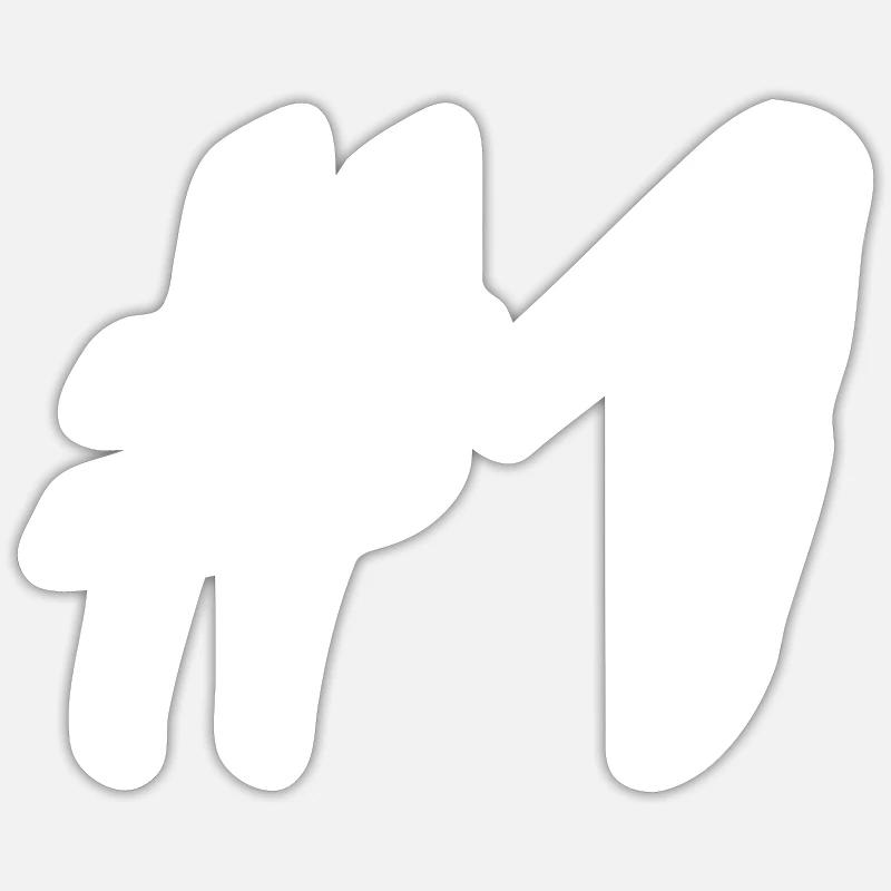 #1 - Sticker taille S (10 x 10 cm) - blanc mat