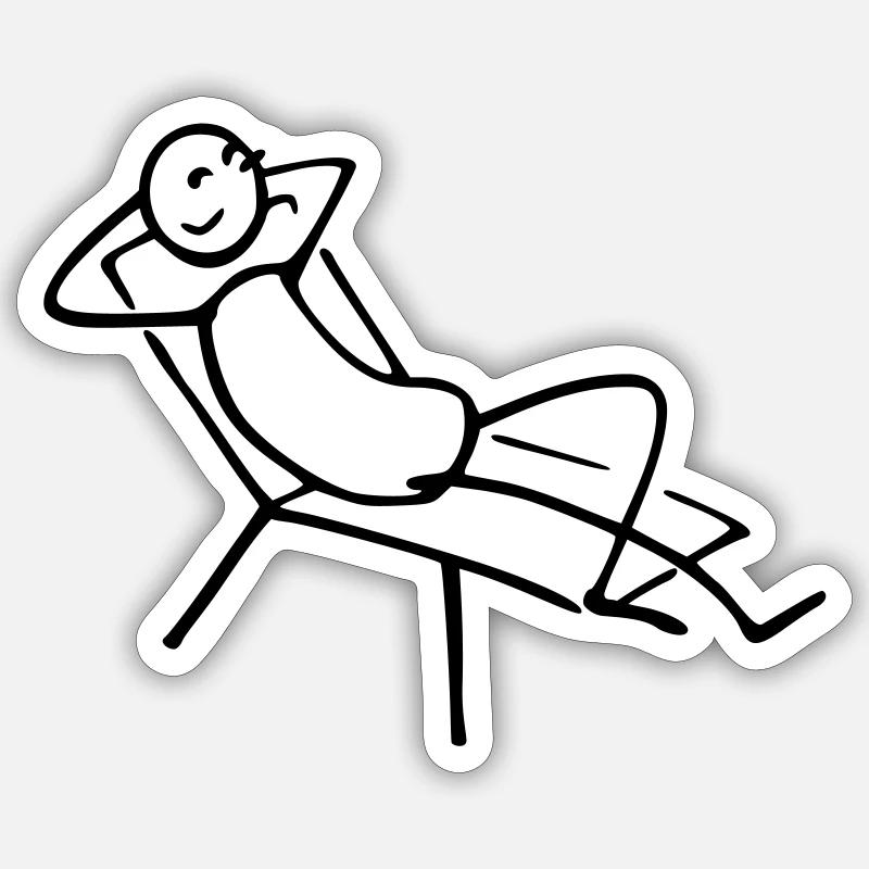 Cool man Sticker taille S (10 x 10 cm)