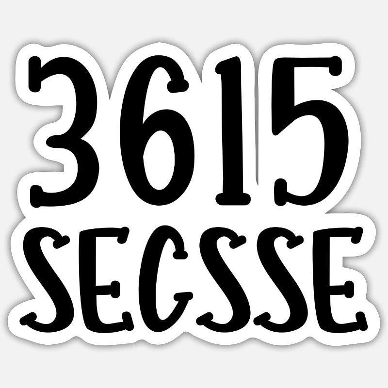 3615 secsse - Sticker taille S (10 x 10 cm) - blanc mat