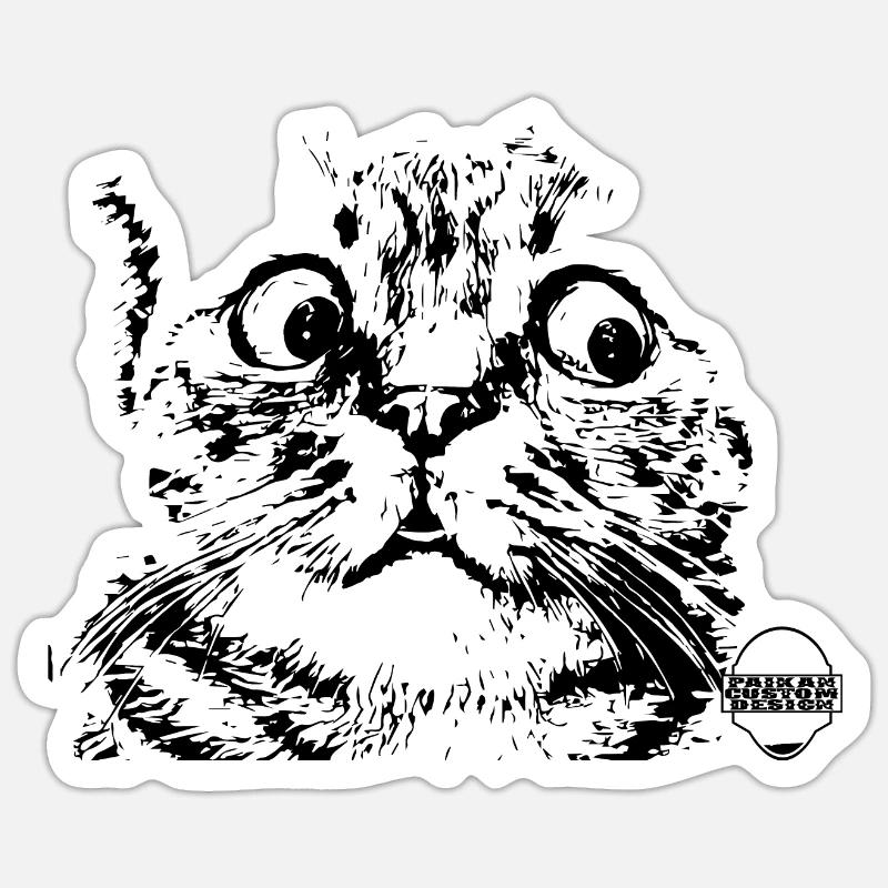 CATLOGVECT - Sticker taille S (10 x 10 cm) - blanc mat