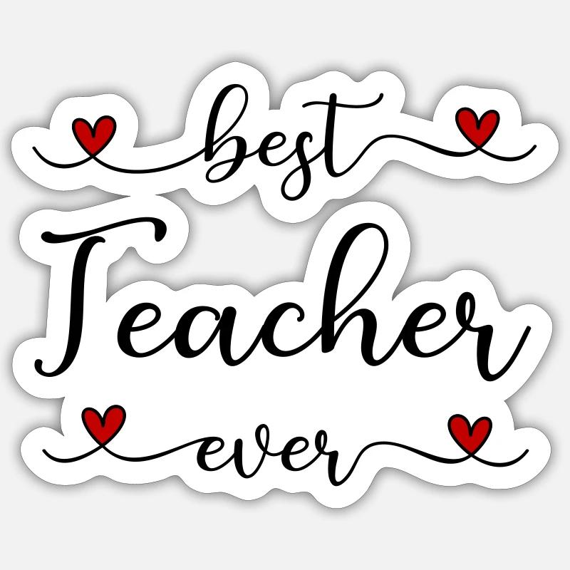 Enseignant - Sticker taille S (10 x 10 cm) - blanc mat