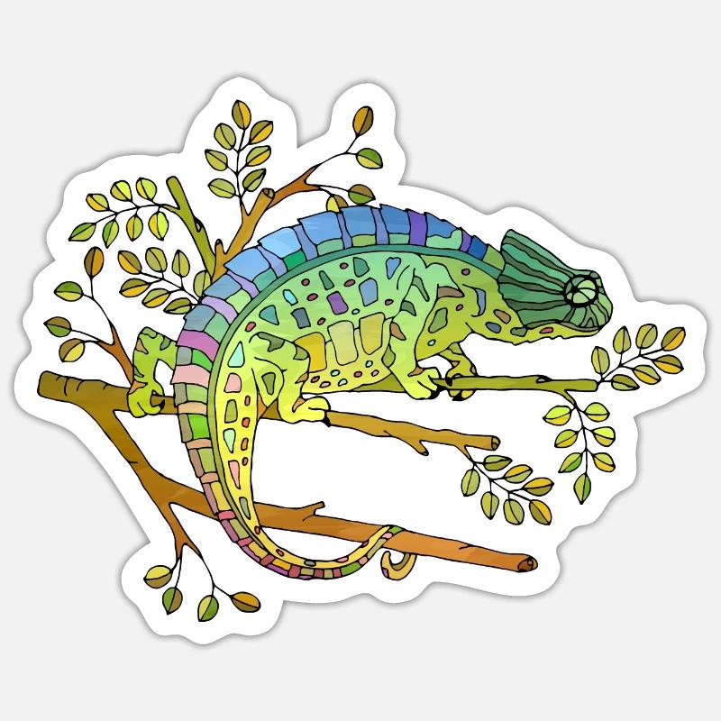 Caméléon Sticker taille S (10 x 10 cm)
