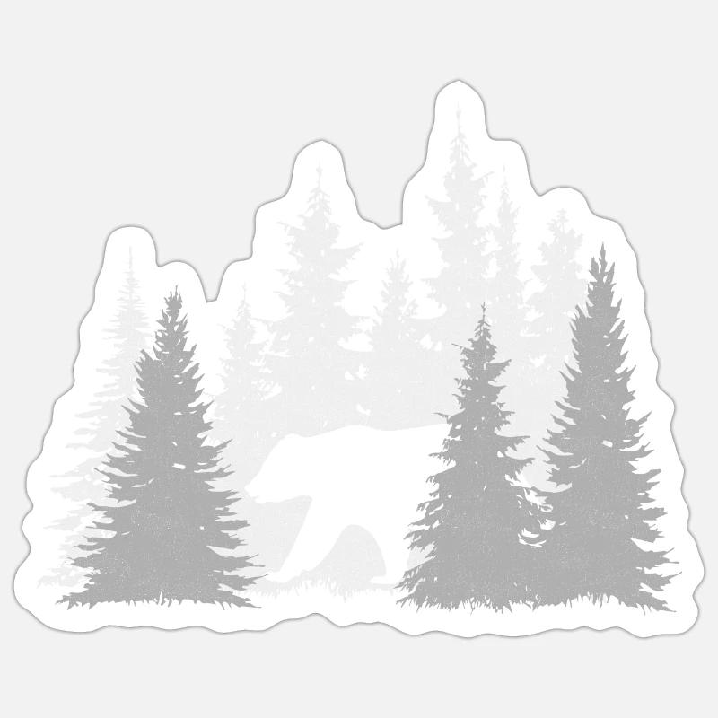 Bear - Sticker size S (10 x 10 cm) - white matte