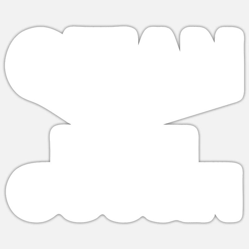 Gitan mon cousin - Sticker taille S (10 x 10 cm) - blanc mat
