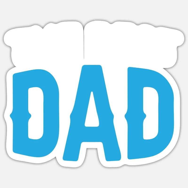 Le meilleur papa - Sticker taille S (10 x 10 cm) - blanc mat