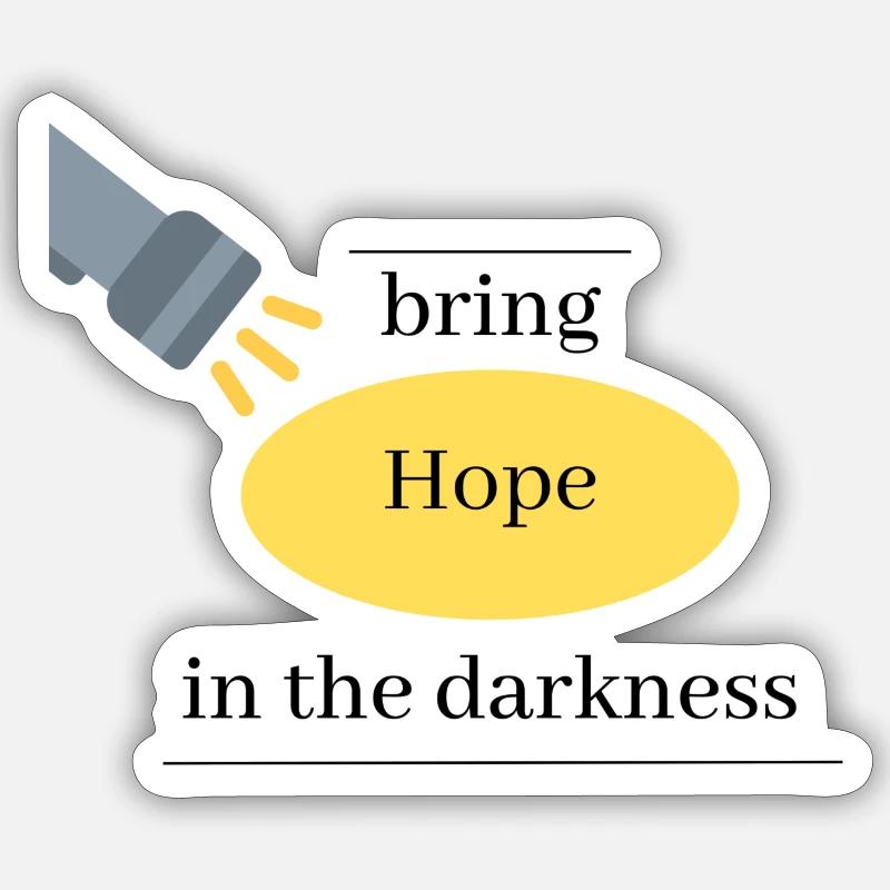 Hope - Sticker Größe S (10 x 10 cm) - Mattweiß